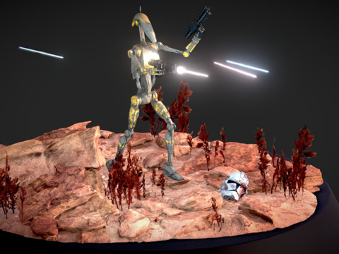  星球大战战斗机器人指挥官3d模型 