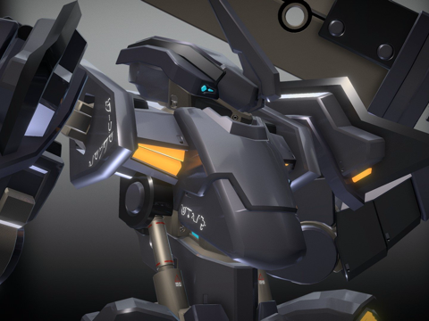  机甲暗夜武装3d模型 