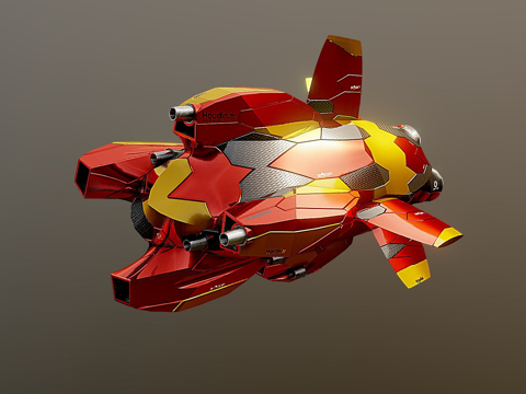  程序化硬表面建模测试10.0173d模型 