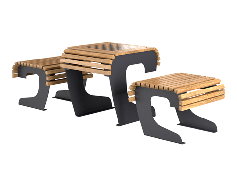  北欧简约户外桌椅 户外桌椅 椅子 桌子3d模型 