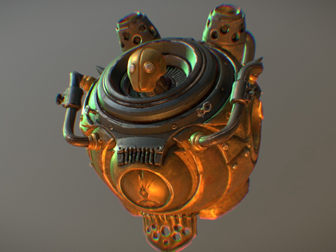  布里茨克朗半身像3d模型 