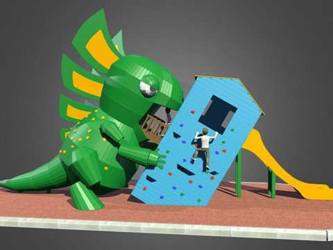  游乐场哥斯拉3d模型 