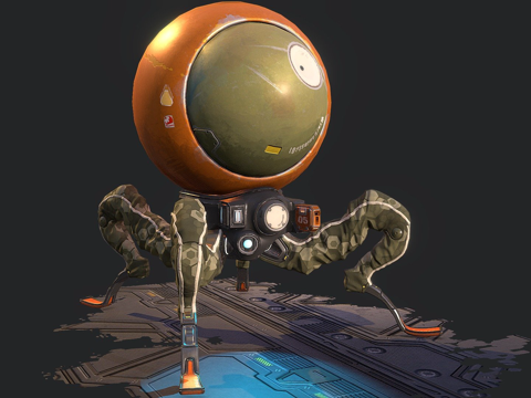  雷达机器人Wizix竞赛3d模型 