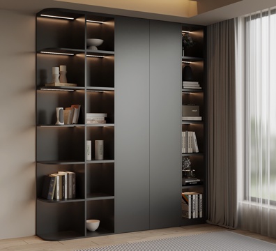  现代书柜 置物柜3d模型 