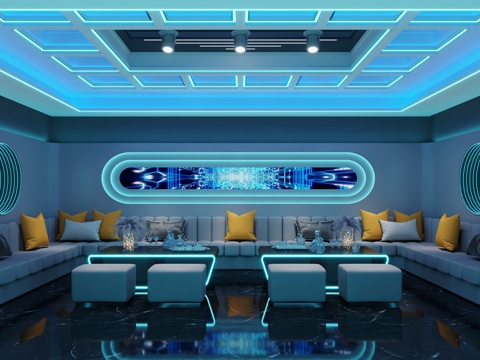  科技感KTV3d模型 