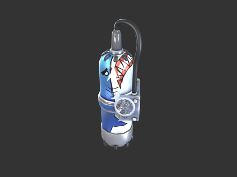  潜水气瓶背包挂件3d模型 