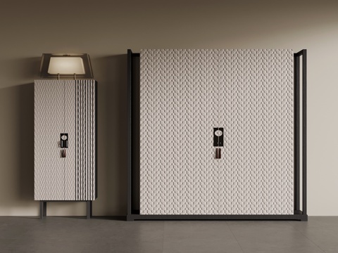  新中式玄关柜3d模型 