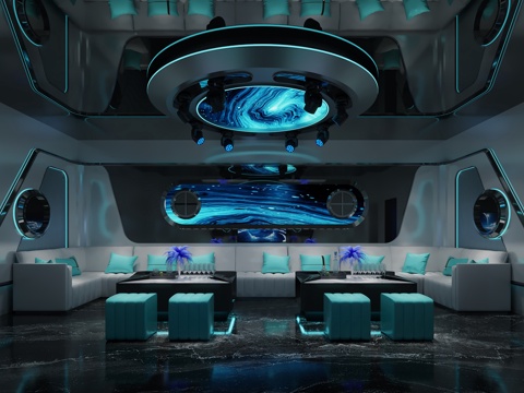  科技感KTV高科技KTV3d模型 