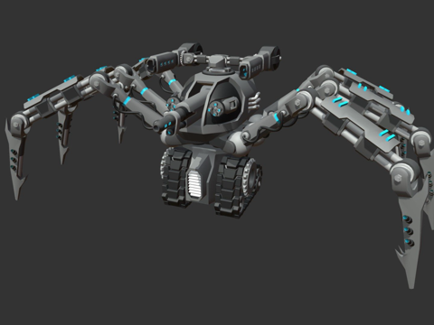  蜘蛛机器人3d模型 