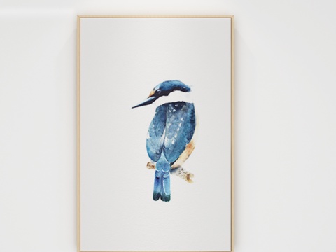  新中式挂画3d模型 