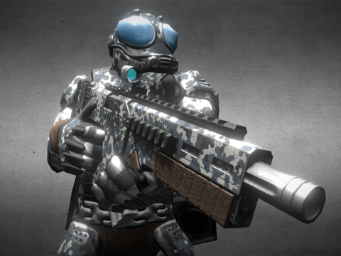  迅猛龙士兵3d模型 