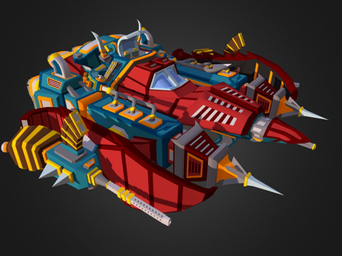  太空战斗机3d模型 