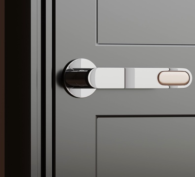  现代拉手 金属门把手3d模型 