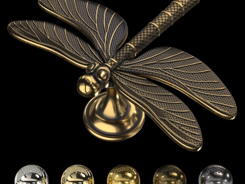  蜻蜓 - 来自Aliexpress的家具把手3d模型 