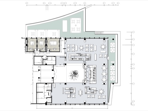 露营风民宿餐厅 最新平面施工图合集cad施工图