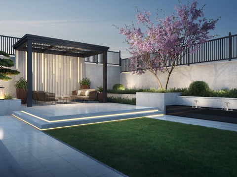  现代 内廷景观 庭院景观 3D模型3d模型 