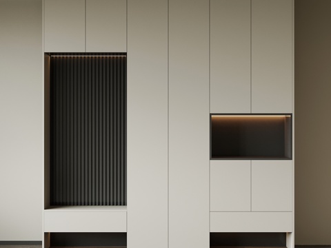  现代鞋柜su模型 