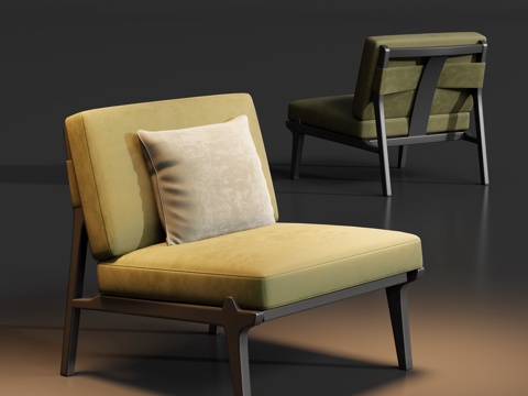  现代休闲椅3d模型 