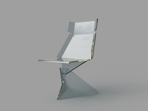  现代塑料单椅3d模型 