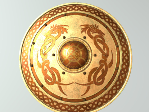  骑士盾牌3d模型 