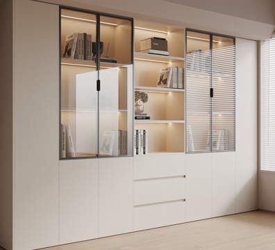  现代书柜 置物柜3d模型 