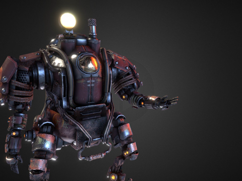  柴油朋克机甲3d模型 