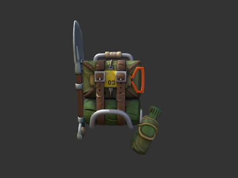  猛禽挎包背包挂饰3d模型 