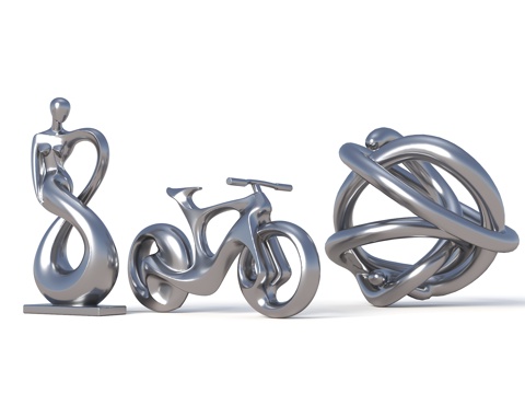  现代雕塑 景观雕塑 不锈钢雕塑  雕塑摆件 金属雕塑摆件 雕3d模型3d模型 