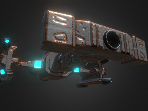  战列巡洋舰运行中3d模型 