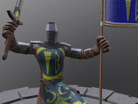  骑士角色3d模型 