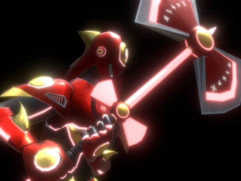  科技红色模式3d模型 