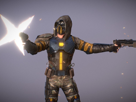  现代战争5掠夺者职业3d模型 