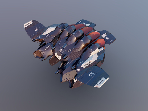  程序化硬表面建模测试10.0163d模型 