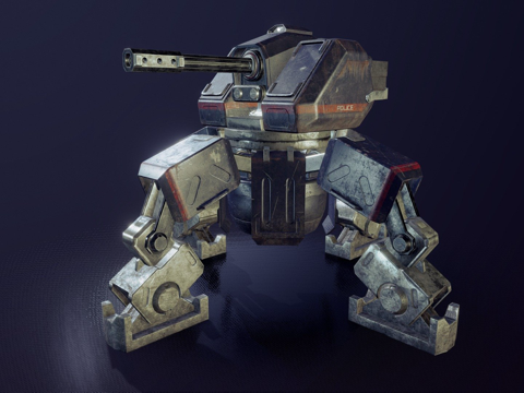  空投炮塔3d模型 