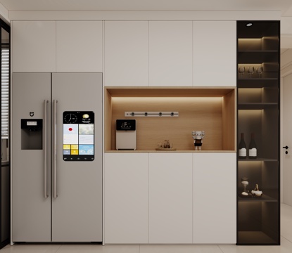  现代餐边柜3d模型 