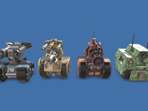  无人机遭遇战坦克3d模型 