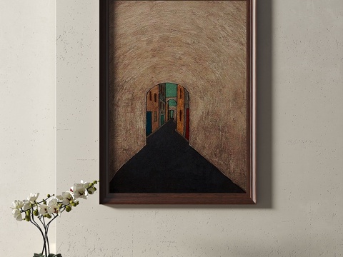  现代，中古，复古，简约，轻奢，装饰画3d模型 