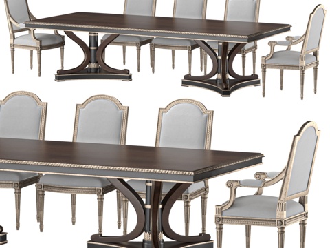  Ebanista Luciani长方形餐桌与茶几3d模型 