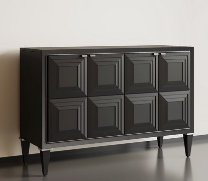  现代复古玄关柜 边柜3d模型 