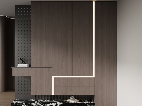  现代意式玄关柜 入户柜3d模型 