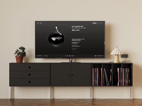  法式复古电视柜3d模型 