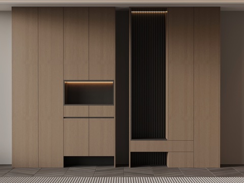  意式书柜3d模型 