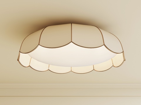 法式复古吸顶灯su模型