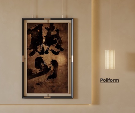  新中式挂画 装饰画 客厅挂画 玄关挂画 书房挂画 抽象挂画3d模型 