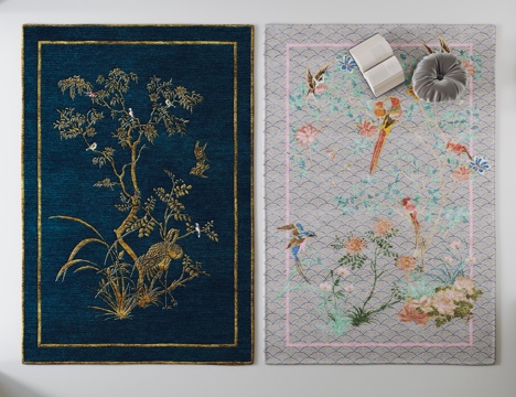  新中式地毯 布艺地毯 客厅地毯 卧室地毯3d模型 