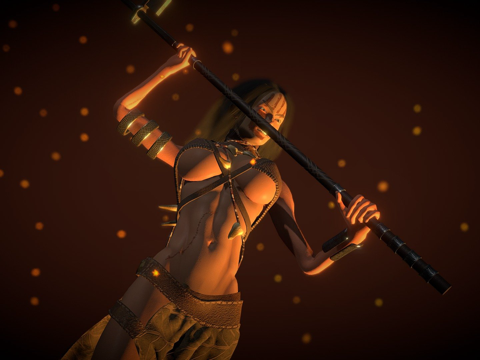  狂暴野蛮女孩3d模型 