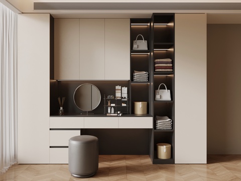  现代衣柜 梳妆台3d模型 