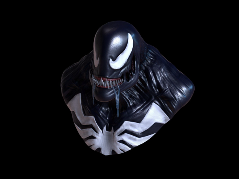  毒液胸像3d模型 