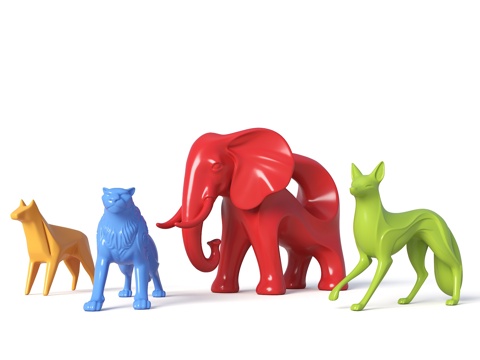  现代雕塑 景观雕塑 动物雕塑 大象雕塑 雕塑摆件 金属雕塑摆3d模型 