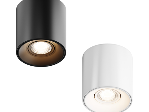  现代简约筒灯 射灯 展览筒灯 展览射灯 灯3d模型 